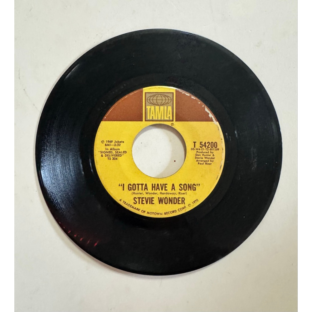 1970 Tamia Records 45 RPM Stevie Wonder “Heaven Help Us All”
